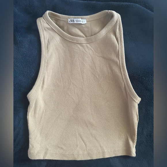 Tops - ZARA halter top crème / beige